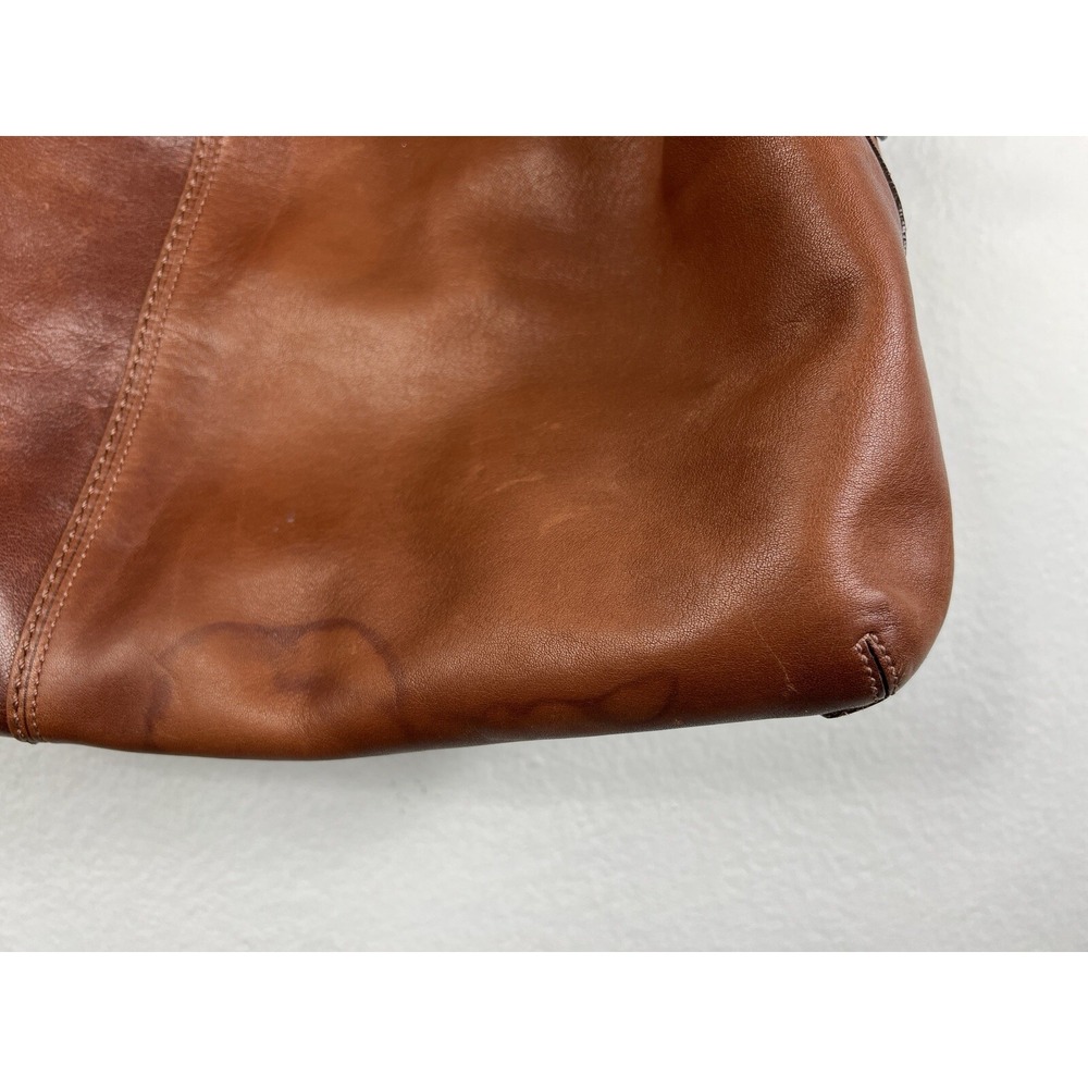 COACH Bleecker Felicia Burnished Leather‎ XL Slim Duffle Hobo Bag Purse 11424 - Picture 9 of 16